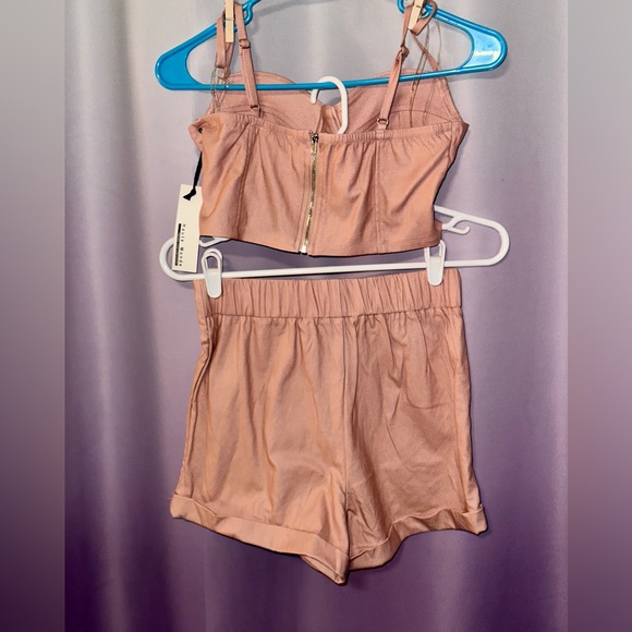 NTW Champagne Pink 2 Piece Short Set Size SM - Picture 4 of 10